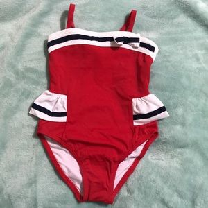 Janie and Jack nautical and red bathing suit 2T